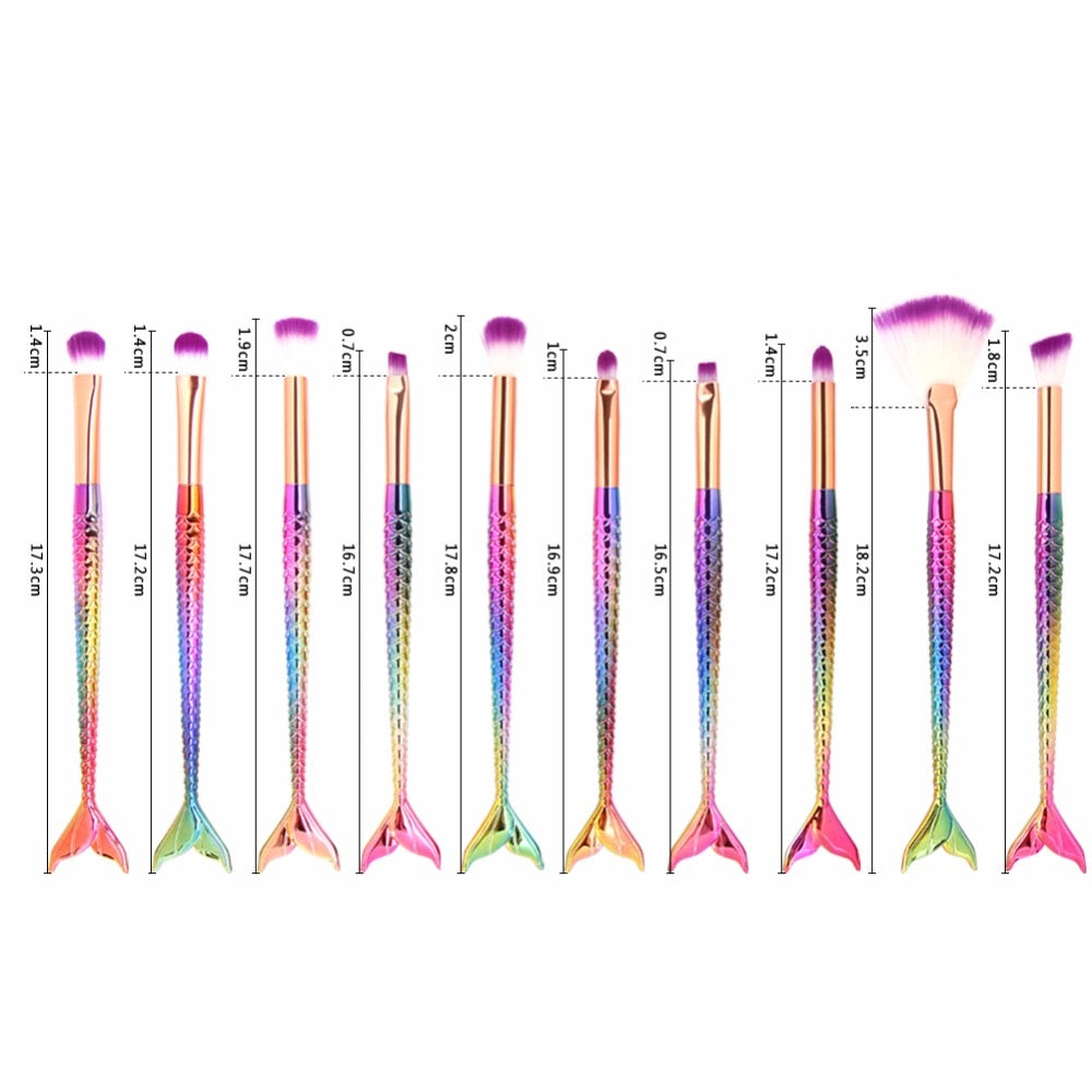 Mermaid Makeup Brush Set